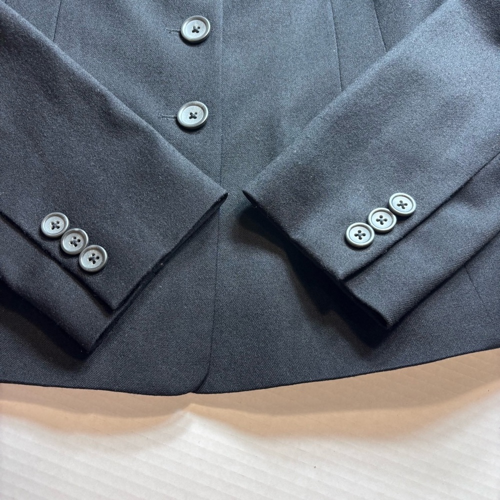 Banana Republic Black Wool Blazer Women’s 6 Classic Minimalist Jacket LIKE NEW - Picture 4 of 11